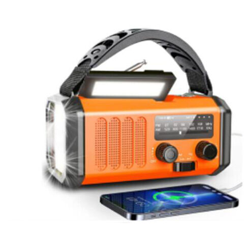 Dynamo Hand-Crank Flashlight With Emergency Radio and Power Bank