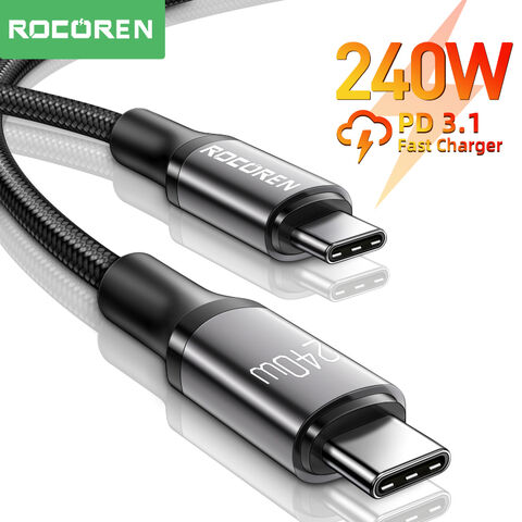 Câble USB Type-C PD 100W Pour Recharge Rapide, Cordon De Chargeur