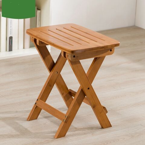 Vente en gros de tabouret / banc en bois de bambou pliable, réglable et de haute qualité pour salon et salle de bain for sale at factory direct price