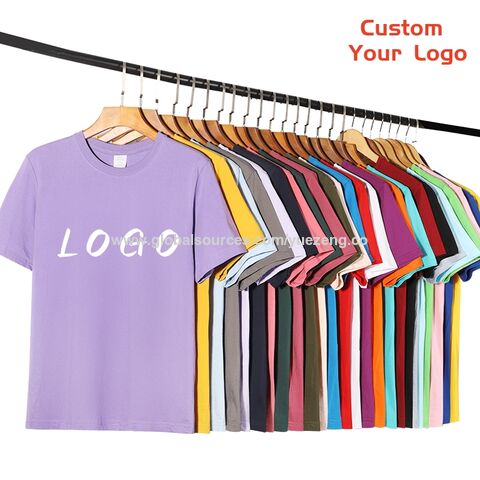 Buy Wholesale China Custom 200g Combed Cotton Round neck Short