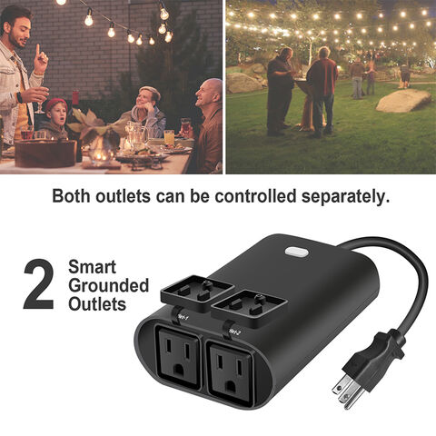 BSEED Remote Control Outlet Plug, Outdoor Plug with Cover