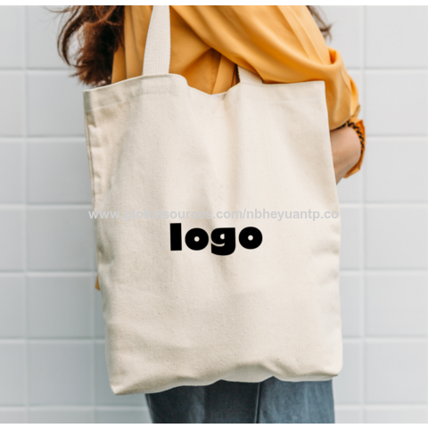 Buy Wholesale China Custom Logo Plain Canvas Tote Bag Cotton