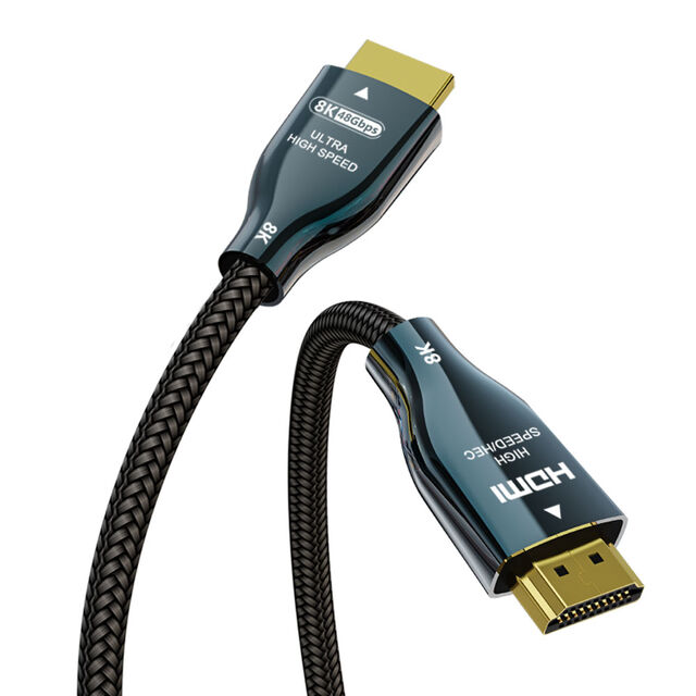 Câble HDMI ultra haute vitesse 48 Gbps certifié 8K@60Hz avec connecteurs plaqués or pour home cinéma