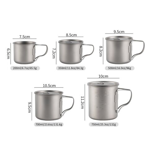 Hot-Sale Picnic Equipment Portable Camping Kettle Pure Titanium