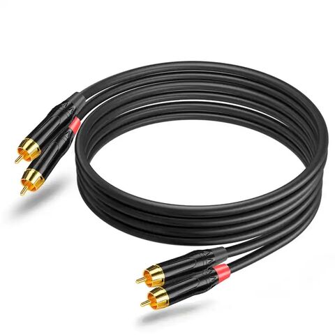 Cable Profesional Rca a 2 Plug Mono Pro Audio 3,6 Mts Negro