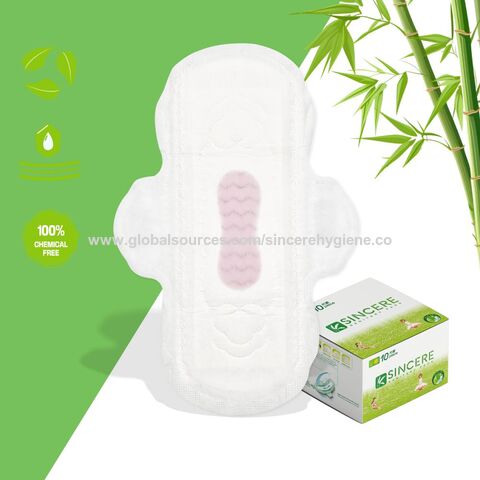 Sincere Brand Organic Bamboo Biodegradable Negative Ion Sanitary ...