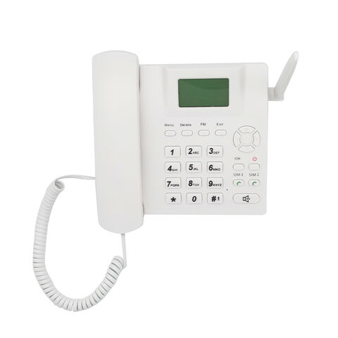 Doble SIM GSM Teléfono fijo inalámbrico de escritorio Escritorio  inalámbrico Casa Teléfono de oficina con radio FM - China Teléfono  inalámbrico fijo GSM y GSM fwp precio