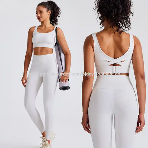 Survêtement de Fitness Femme 3 Pieces Costumes de Sport Yoga