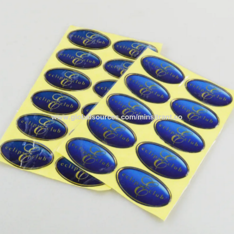Non-Yellowing Custom Logo Epoxy and PU Domed Resin Stickers