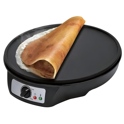 Instant Crepe Maker, Electric Crepe Maker, Nonstick Coating & Automatic  Temperature Control, Cooks Crepes Bacon, Roti, Tortillas & Pancakes,  Includes