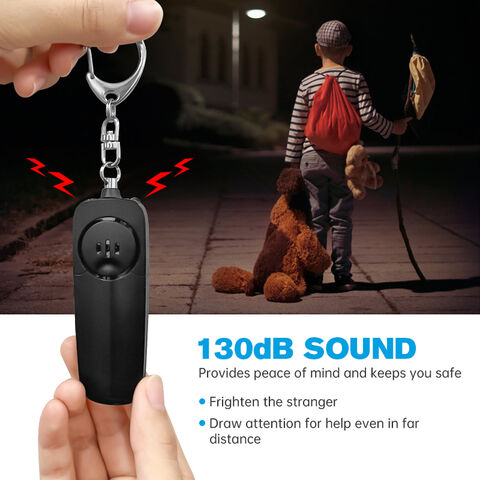 Alarma Personal ty 130dB, alerta de protección de seguridad con luz LED,  alarma de defensa Personal