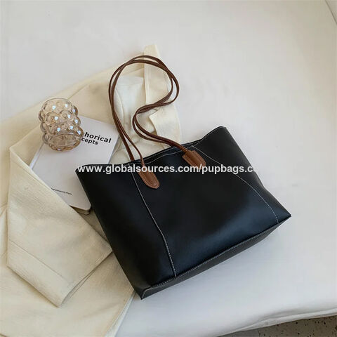 Fashion Women Elegant Large And Simple Shopping Bags Lady Leather Handbags  Shoulder Bag