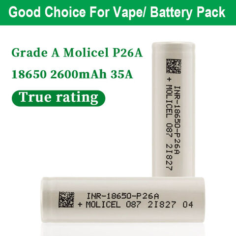 Rechargeable Battery Li-ion Molicel 18650 P26a 2600mah 3.7v Lithium 18650 Li Ion Electric Motorcycle Battery $3.25 - Wholesale China Molicel 18650 at Factory Prices from Shenzhen Vapcell Technology Co., Ltd. | Globalsources.com Rechargeable Battery Li-ion Molicel 18650 P26a 2600mah 3.7v Lithium 18650 Li Ion Electric Motorcycle Battery $3.25 - Wholesale China Molicel 18650 at Factory Prices from Shenzhen Vapcell Technology Co., Ltd. | Globalsources.com