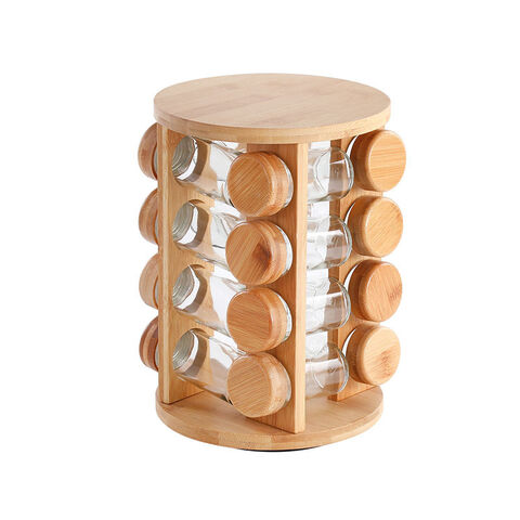 16 Jar Bamboo Spice Rack – Kitchen a la Mode