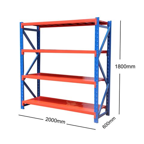 Estantería de garaje resistente, estantes de almacenamiento de garaje  industrial de 4 niveles, unidades de estantería de almacenamiento de metal