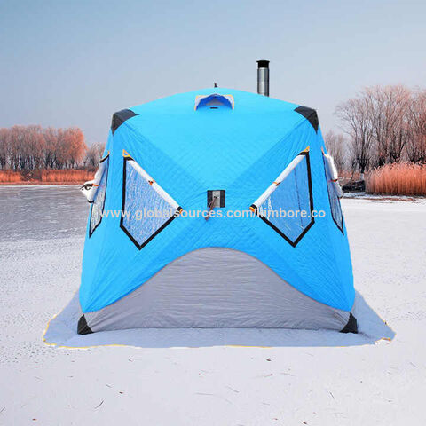THUNDERBAY 6 Person Insulated Ice Fishing Tent 300D Oxford Ice Fishing ...