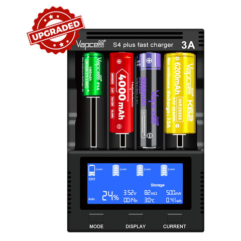 Leading Battery Charger Vapcell S4 Plus Charger For Li-ion