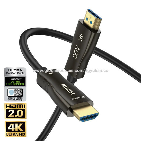 Câble HDMI 2.1 Ultra HighSpeed actif fibre 8K 60Hz / 4K 120Hz 20m