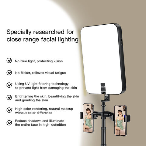 Anneau lumineux selfie mobile pour téléphones mobiles, clip, 36 LED,  rechargeable, 4 réglages de lumière. -  France