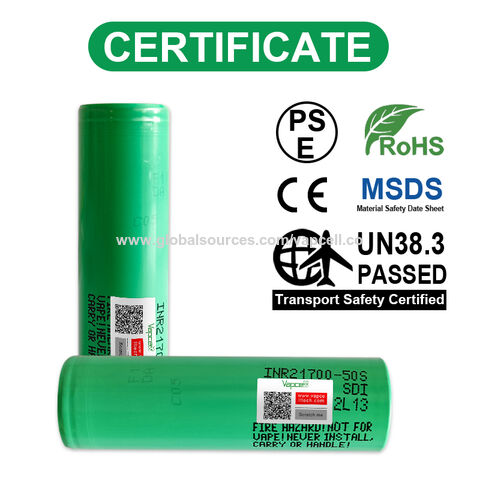 Buy Wholesale China Wholesale Genuine Samsung 50s 21700 5000mah 25a Lithium  Ion Battery For Ev Battery Packs & Lithium Battery at USD 2.05