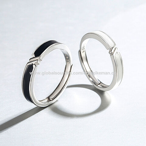 Achetez en gros Bague De Couple En Argent Sterling 925 Avec époxy