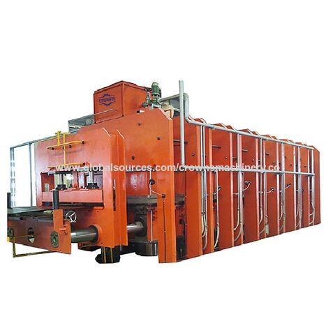 Vulcanizing machine outlet for conveyor belt