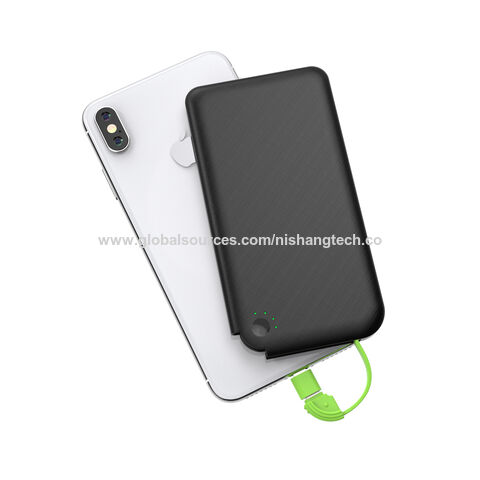 Buy Wholesale China Good Service Big Sale Li-polymer Battery Dual Way Quick  Charge Built In Cable Power Bank 5000mah Wholesale & Built-in Cable Power  Banks at USD 9.55