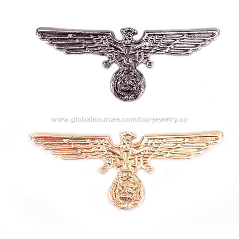 Kostenloses Muster Neues Heißes Custom Metall Gold Captain Airline Abzeichen Flight Force Brosche Flügel Anstecknadeln Pilot Wings Pin for sale at factory direct price