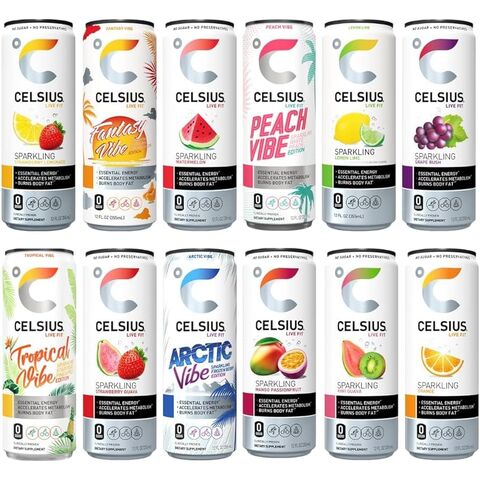 CELSIUS Sparkling Watermelon, Functional Essential Energy Drink 12 Fl Oz  (Pack of 12)