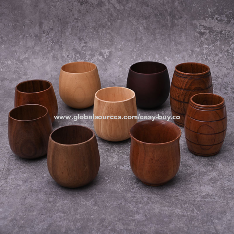 Wooden Big Belly Cups Handmade Natural Spruce Wood Cups – NILE