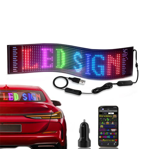 Buy Wholesale China Flexible Led Car Sign Led Panel 12*98with Smart App  Control Rgb Led Lights Display For Shop Showcase & Led Matrix Panel at USD  71