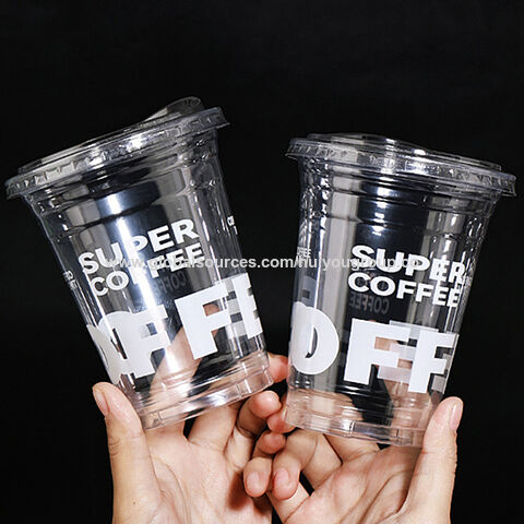 Buy China Wholesale Plastic Cups Biodegradable Disposable Clear Plastic Cups  With Straw Custom Printing Take Away Fancy Coffee Plastic Cups With Lids & Plastic  Cups $0.11 | Globalsources.com