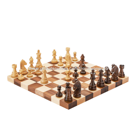 Jogo de tabuleiro de madeira de alta qualidade Minimalista Combo Jogo de Xadrez - Peça de xadrez e tabuleiro bicolor Jogo de tabuleiro de madeira maciça Jogo de tabuleiro de parquet for sale at factory direct price