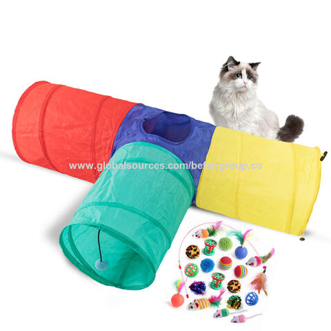 Buy Wholesale China Collapsible Indoor Cats Tunnels Kitten Toys Set Cat ...