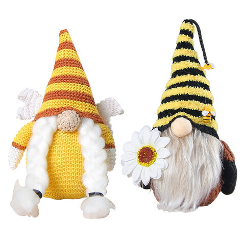 Lmzzdld Gnome Tournesol Peluche, Gnomes Été Tournesol Ornements Fêts, Cadeau Fait À La Main Étagère Décorations Pour Plateaux À Plusieurs Niveaux