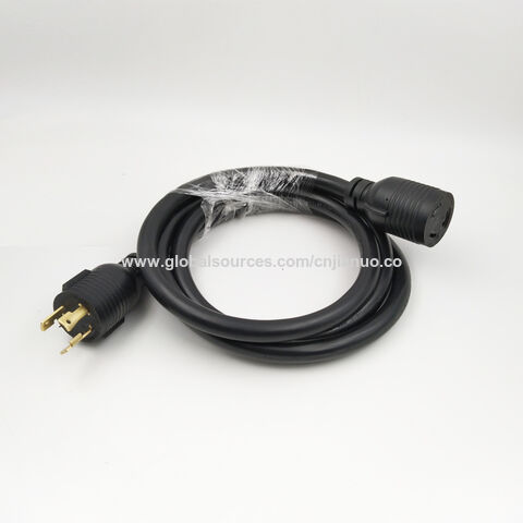 25 Foot L6-30P to L6-30R Extension Power Cord 30 Amps 250V UL Listed