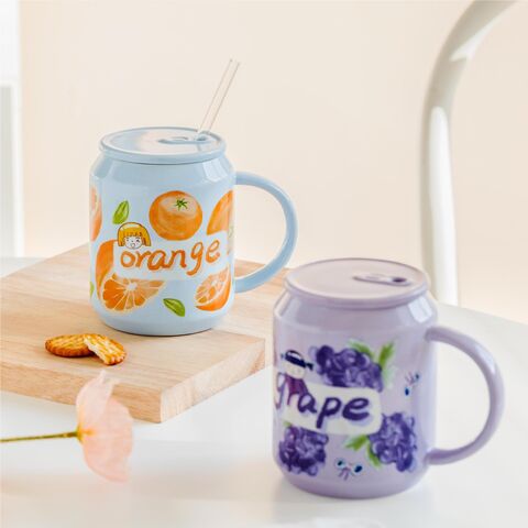 Novelty Ceramic Mugs Shaped Handle Tea Coffee Mug Office Home Decor - 400ml