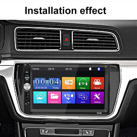 Estéreo de coche de un solo DIN con Apple Carplay Android Auto, pantalla  táctil de 9 pulgadas, radio de coche con enlace de espejo, reproductor
