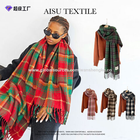 Plaid on sale scarves wholesale