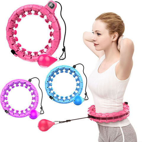 Arco de Hula Ajustável em Polegadas, Aros de Hula Inteligentes para Fitness Aeróbico Indoor, Perda de Peso
