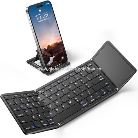 Mini-clavier QWERTY bluetooth portable et pliable compatible  iOS/Android/Windows