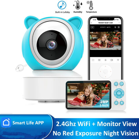 Monitor Para Bebe Con Camara Wifi y Audio En Cuna Vision nocturna y  temperatura