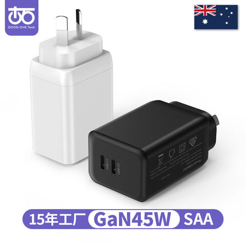 Buy Wholesale China Good She 45w Australian Au Saa Gan Pd Wall Charger ...