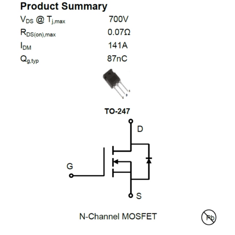 Buy Wholesale China Lsb65r070gt To-247 N-channel 650v, 47a, 0.07ω ...