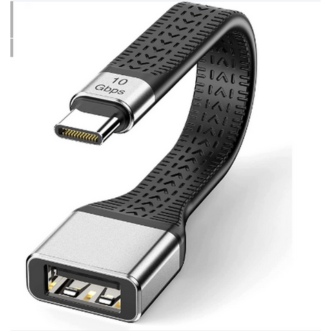 Adaptateur USB C vers USB, Adaptateur OTG Type C vers USB A, Câble USB C Mâle vers USB A Femelle, Synchronisation de Données 10 Gbps, Technologie OTG, Thunderbolt
