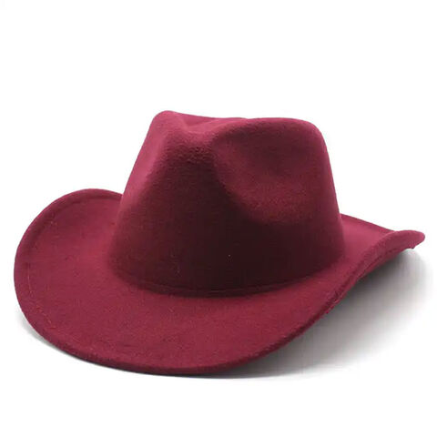 Sombrero de vaquero occidental de lana para hombre, mujer y niño, gorro de  ala ancha para