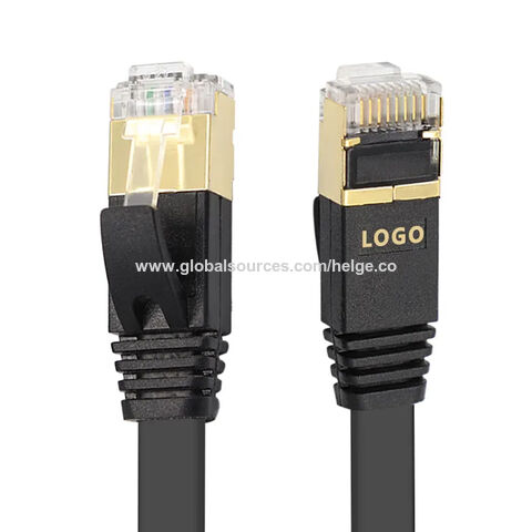 CAT 7 Ethernet Cable 100ft Black,CAT 7 LAN Internet Network Patch Cable 600  MHz Speed Gigabit Patch Cord SSTP RJ45 Gold Plated Lead Connector for