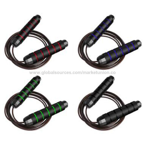 Gewichtetes Springseil mit PVC-beschichtetem Stahlseil, verstellbar für schnelles Springen, Fitness-Workout for sale at factory direct price