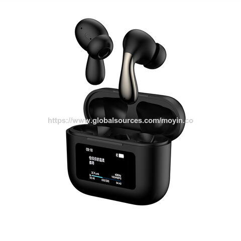 Nuevos auriculares TWS con estuche de carga, control táctil, pantalla LCD, audífonos Bluetooth con funciones para TikTok, música, letras, iluminación, etc. for sale at factory direct price