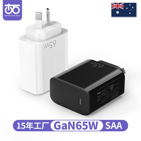 Cargador GOOD SHE al por mayor SAA Au GaN de 65W 1C para portátil for sale at factory direct price